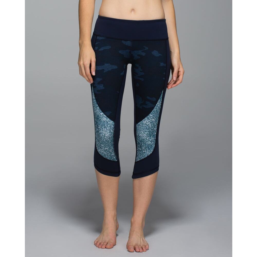 Lululemon Wunder Under Crop Full-On Luon Athletic Hiking Yoga Leggings 6
